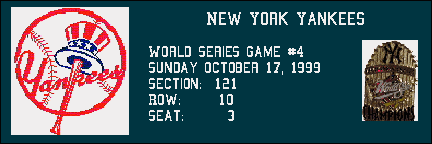 My ticket ad.  Go Yankees!